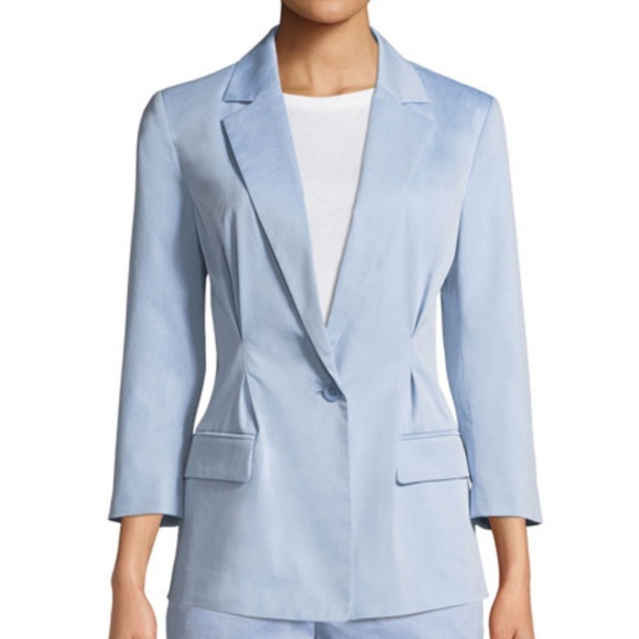 Joie Jackets & Blazers - Joie NWT 🏷️ "Nian" Fitted Blue Chambray Oxford Cotton Blazer Pockets Jacket 4